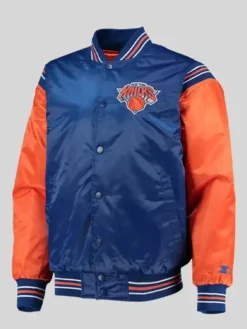 New York Knicks Starter Enforcer Varsity Jacket Front