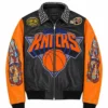 New York Knicks x Who Decides War Leather Jacket