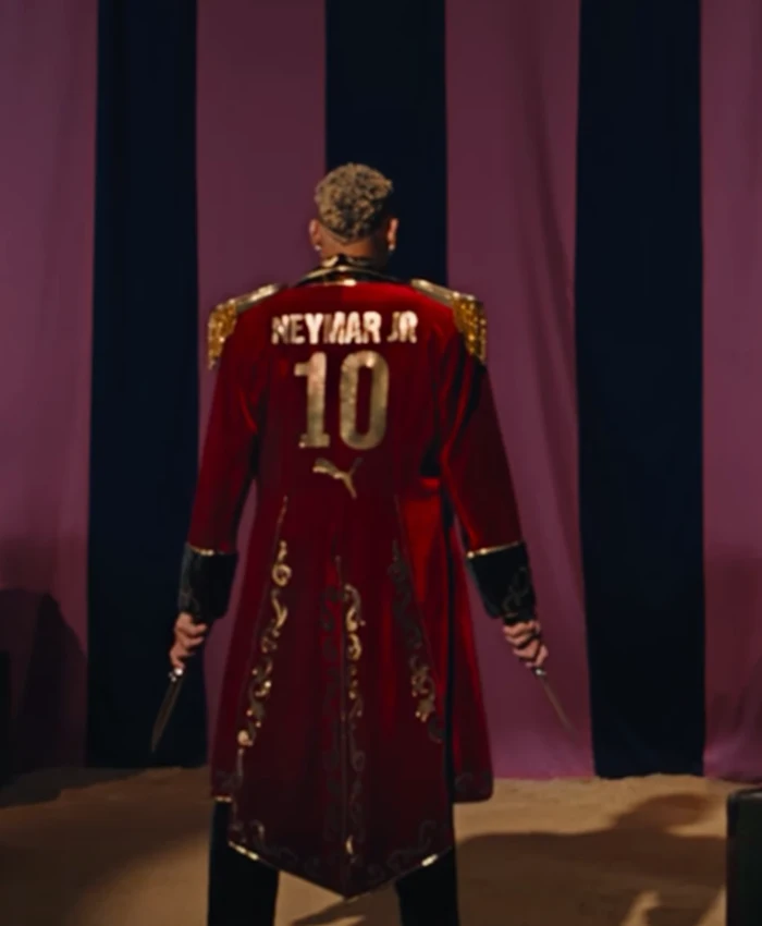 Neymar Puma Red Ringmaster Coat Back