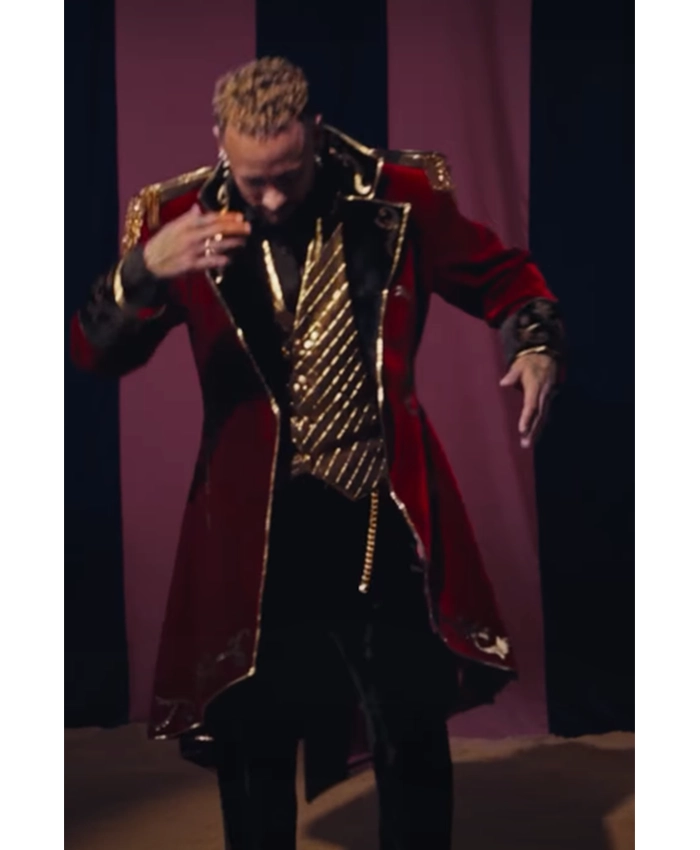 Neymar Puma Red Ringmaster Coat Front