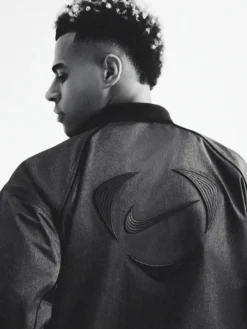 Nike Atelier Désiré Doué Black Leather Jacket