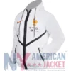 Nike France Anthem Ice Blue Jacket featuring hooded collar, elastic cuffs, and YKK zipper closure