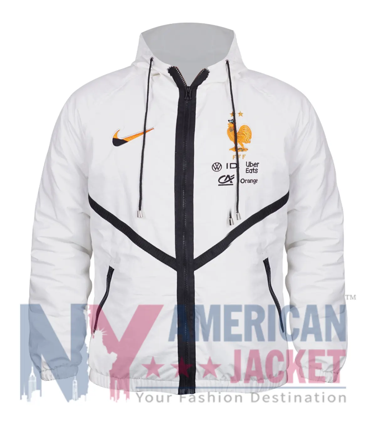 Nike France Anthem Jacket FIFA World Cup 2026 Ice Blue Track Jacket front view