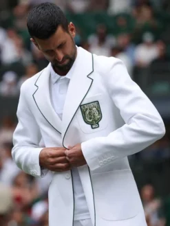Novak Djokovic 2026 Wimbledon White Lacoste Blazer