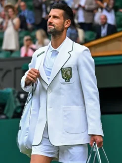 Novak Djokovic Wimbledon 2026 Lacoste White Blazer