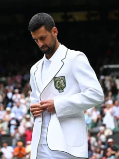 Novak Djokovic Wimbledon 2026 White Lacoste Blazer