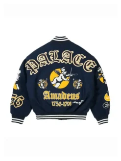Palace Wolfgang Black Varsity Jacket Back