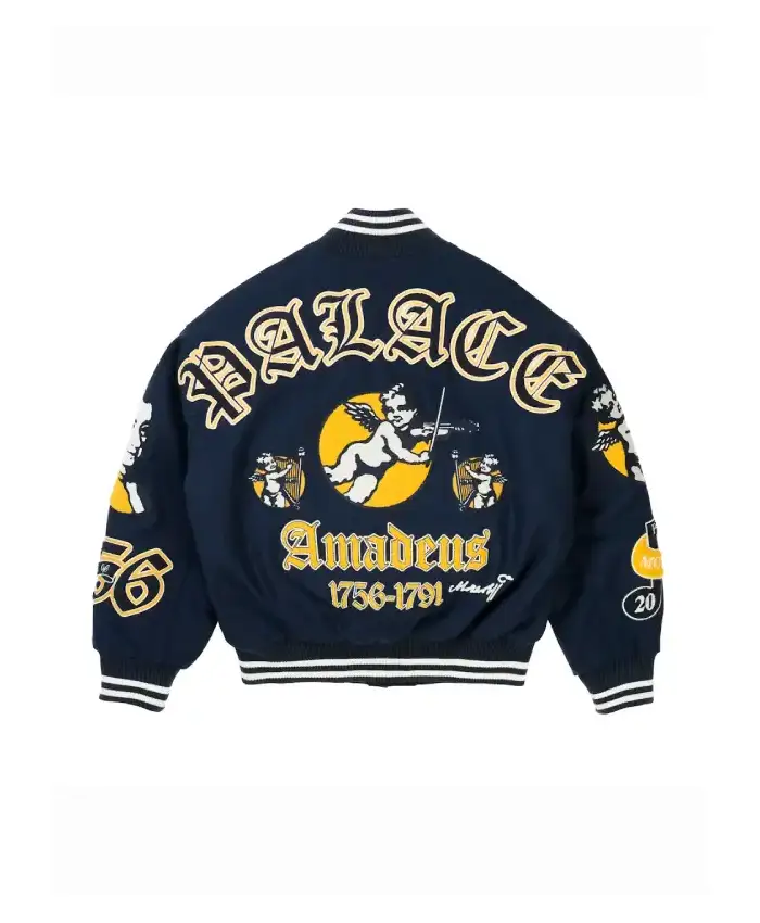 Palace Wolfgang Black Varsity Jacket Back