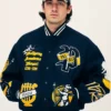 Palace Wolfgang Black Varsity Jacket Front
