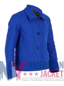 Patience 2025 Patience Evans Blue Wool Jacket