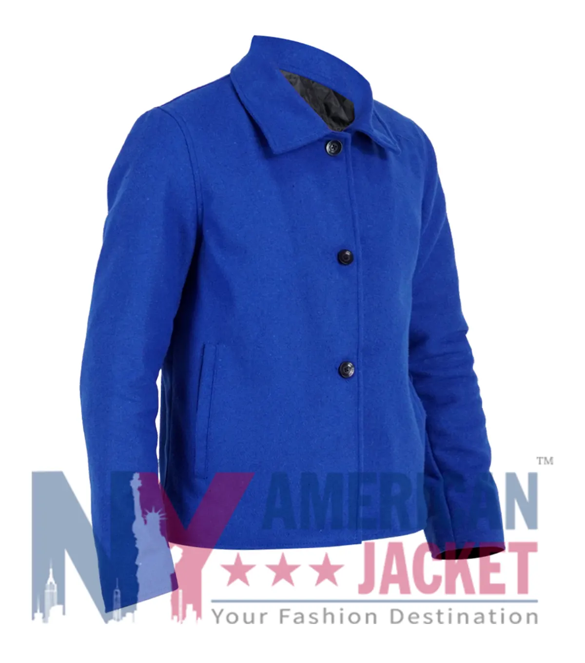 Patience 2025 Patience Evans Blue Wool Jacket