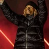 Play­boi Car­ti Black Puffer Jacket Front
