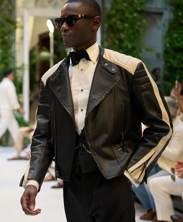 Polo Ralph Lauren SS27 Biker Black Leather Jacket