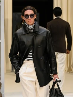 Polo Ralph Lauren SS27 Black Leather Coat