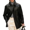 Polo Ralph Lauren SS27 Leather Black Coat