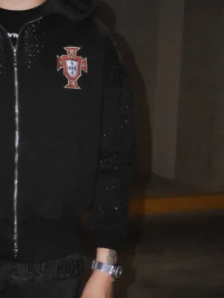 Portugal World Cup Momm Studios Black Hoodie