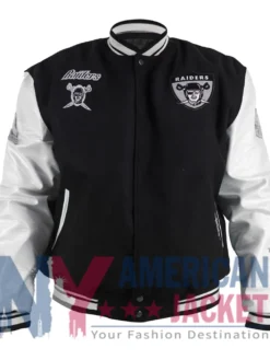 Pro Las Vegas Raiders Varsity Black And White Jacket
