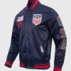 Pro Standard USMNT World Cup Navy Satin Jacket Side