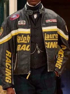 Ralph Lauren Tom Holland Leather Racing Jacket