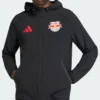 Red Bull New York Tiro Travel Hooded Windbreaker Jacket Front