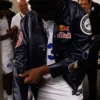 Red Bull x Jeff Hamilton AJ Dybantsa Leather Black Jacket