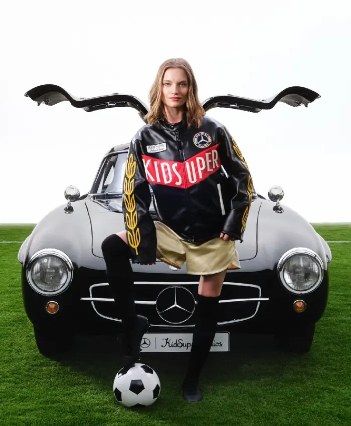 SS27 KidSuper x Mercedes-Benz Black Racer Jacket