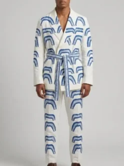 Samuel Arnold TV Series Emily in Paris Season 6 Print Belted Suit Set For Sale
