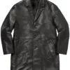 Schott x Supreme Leather Black Overcoat