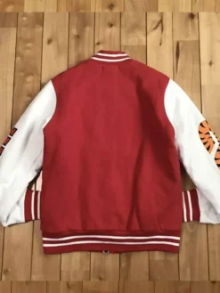 Shark Sweat Red Varsity Jacket