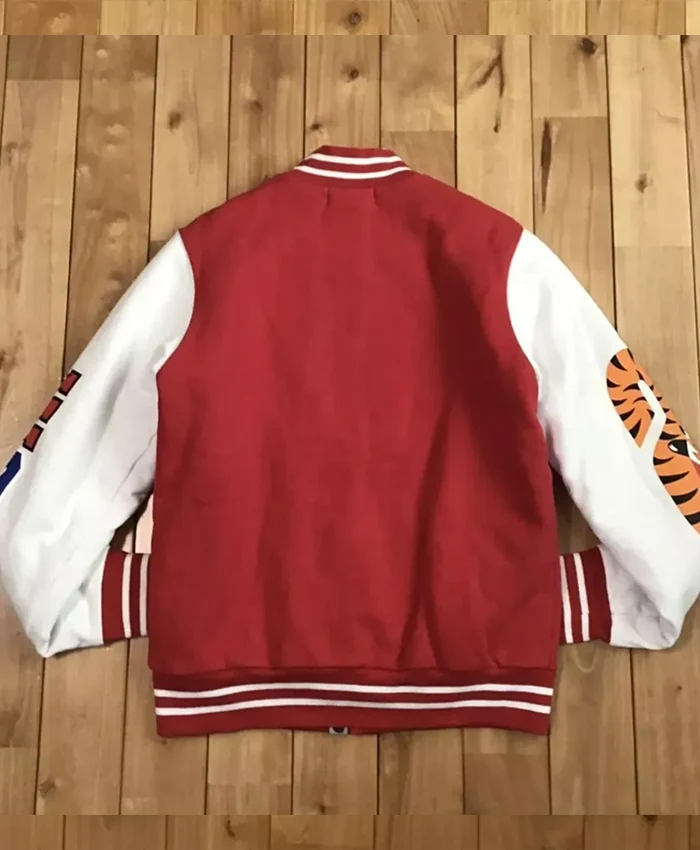 Shark Sweat Red Varsity Jacket