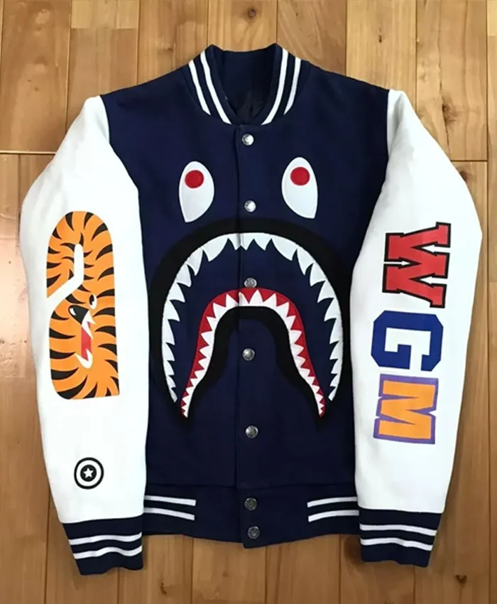 Shark Sweat Varsity Blue Jacket