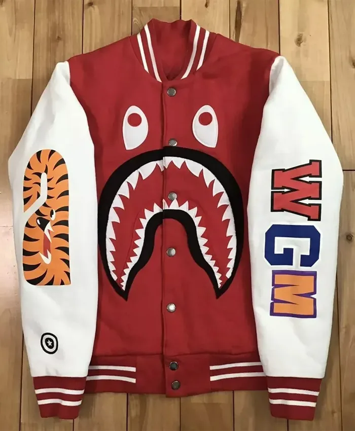 Shark Sweat Varsity Red Jacket