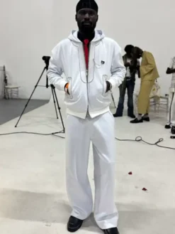 Shazily Tozyn Origin White Hooded Jacket Front