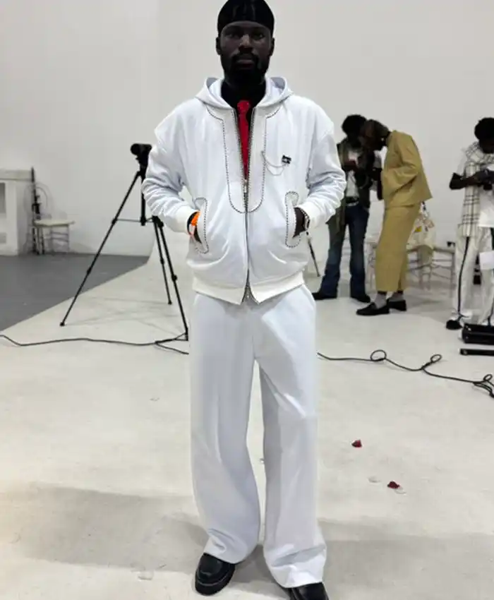 Shazily Tozyn Origin White Hooded Jacket Front