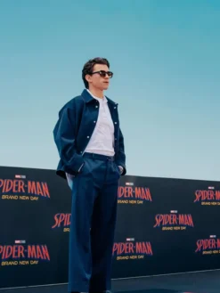 Spider Man New Day Tom Holland Rome Blue Wool Jacket