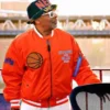 Spike Lee Basketball Finals 2026 Orange Knicks Jacket Front