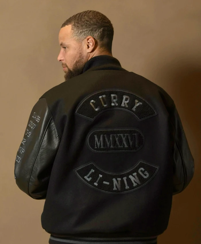 Stephen Curry Black MMXXVI Li-Ning Varsity Jacket