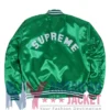 Supreme Green Full-Snap Varsity Jacket