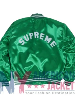 Supreme Green Full-Snap Varsity Jacket
