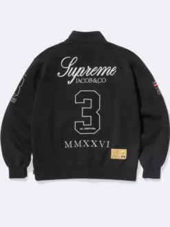 Supreme La Martina Black Zip-Up Sweatshirt
