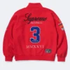 Supreme La Martina Red Zip-Up Sweatshirt