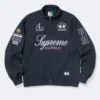 Supreme La Martina Zip-Up Blue Sweatshirt