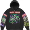 Supreme x Grave Digger Black Zip-Up Hooded Sweatshirt