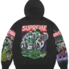 Supreme x Grave Digger Zip-Up Black Hooded Sweatshirt
