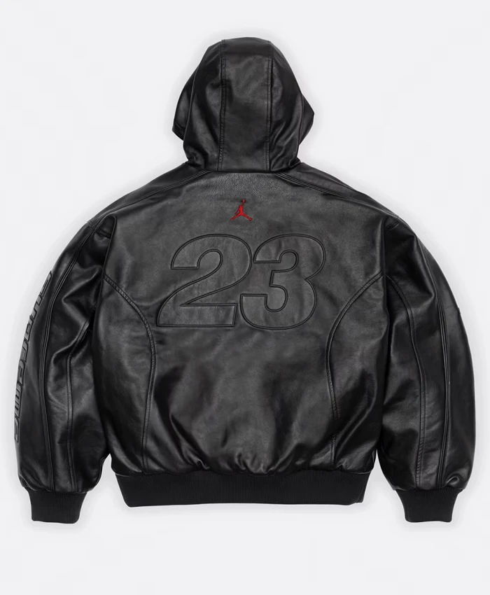 Supreme x Jordan Leather Hooded Jacket