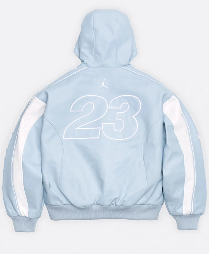 Supreme x Jordan Light Blue Hooded Jacket