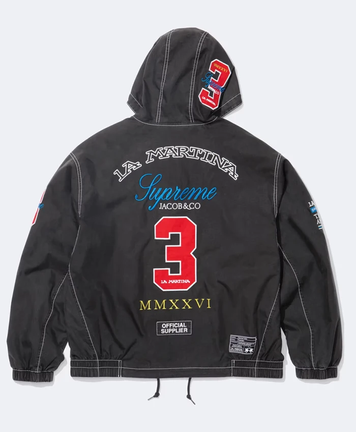 Supreme x La Martina Black Hooded Jacket