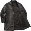 Supreme x Schott Black Leather Overcoat