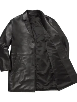 Supreme x Schott Black Leather Overcoat