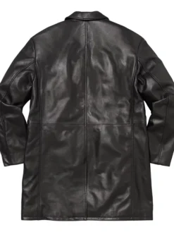 Supreme x Schott Leather Black Overcoat
